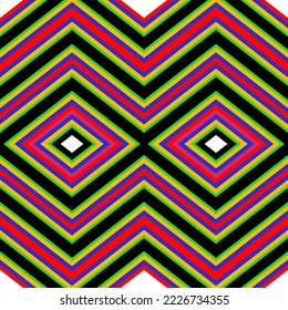 Geometric color pattern fabric design