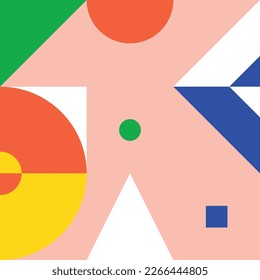 Geometric color pattern. Suitable for corporate identity, packaging, web design. Bright, colorful, playful.