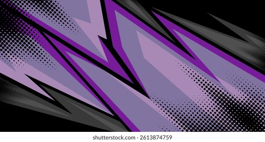 Geometric color pattern vector illustration. Sport car decal 