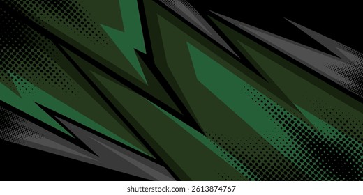 Geometric color pattern vector illustration. Sport car decal 