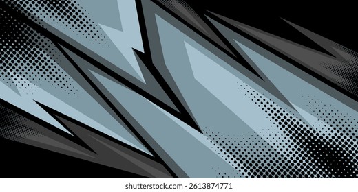 Geometric color pattern vector illustration. Sport car decal 