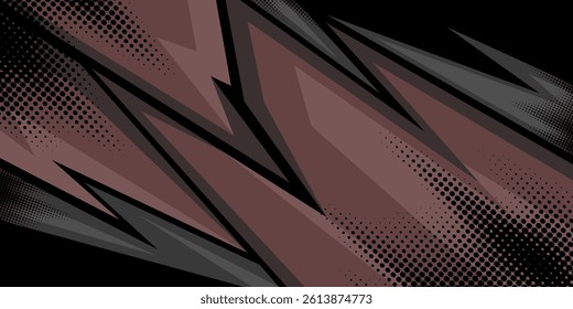 Geometric color pattern vector illustration. Sport car decal 