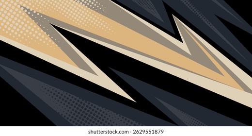 Vektorgrafik mit geometrischem Farbmuster. Sportwagen Aufkleber 
