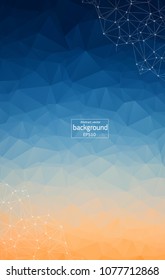 Geometric color Polygonal background molecule and communication. Connected lines with dots. Minimalism background. Concept of the science, chemistry, biology, medicine, technology.