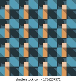 Geometric color seamless pattern. Light, shadow, volume. Abstract background.