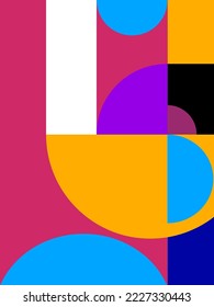 Geometric color shapes background vector illustration.