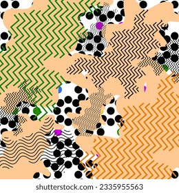 geometric color zigzag line round sprit pattern and background texture abstract modern design