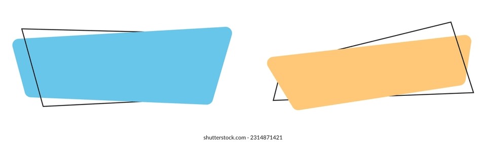 Banderas de color geométrico en ilustración vectorial de estilo plano aisladas en blanco