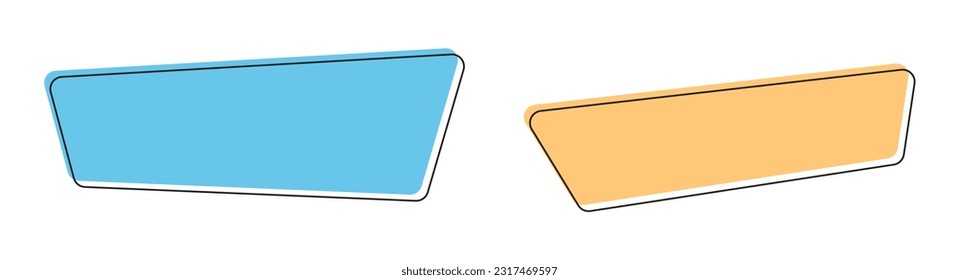 Banderas de color geométrico en ilustración vectorial de estilo plano aisladas en blanco