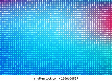 Geometric Colored Circles on Blue Background. Graphic Design Template with Soft Gradient for Posters, Slides, start pages.