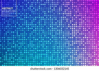 Geometric Colored Circles on Blue Background. Graphic Design Template with Soft Gradient for Posters, Slides, start pages.