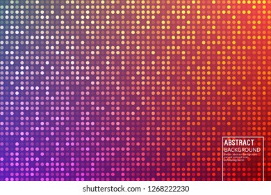 Geometric Colored Circles on Red purple Background. Graphic Design Template with Soft Gradient for Posters, Slides, start pages.