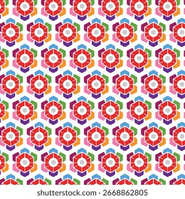 Geometric colored pattern design background.