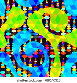geometric colored seamless pattern in graffiti style for your design qualitative vector illustration