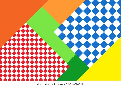 Geometric colorful abstract background with different shapes. Template for design