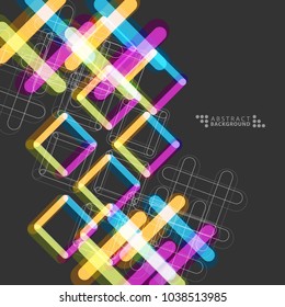 Geometric colorful abstract background template design