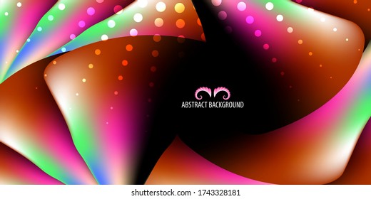 Geometric colorful abstract background template with stylized mill from multiple triangles