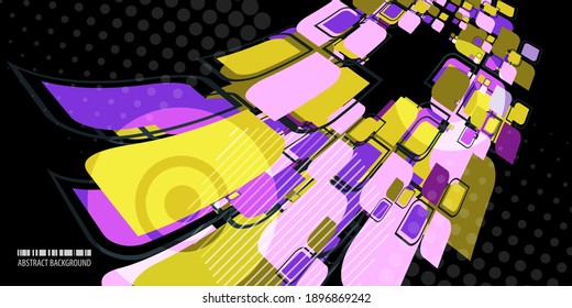 Plantilla de fondo abstracto geométrico colorido