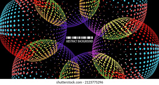 Geometric colorful abstract background template with blended shapes