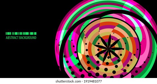 Geometric colorful abstract background vector template containing complex ornament