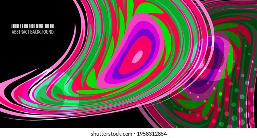 Plantilla de vector de fondo abstracto geométrico colorido con objetos circulares opuestos mezclados
