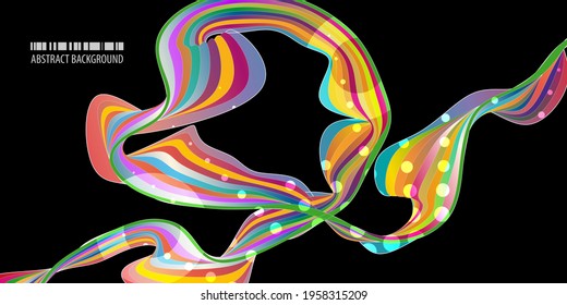 Plantilla de vector de fondo abstracto geométrico colorido con cinta de degradado de color
