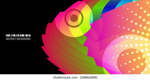 Geometric colorful abstract background vector template with blended abstract shapes