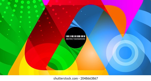 Plantilla de vector de fondo abstracto geométrico colorido con formas abstractas combinadas