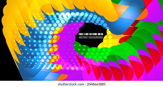 Geometric colorful abstract background vector template with blended abstract shapes