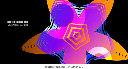 Plantilla de vector de fondo abstracto geométrico colorido