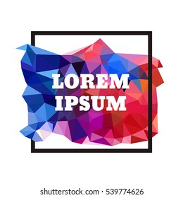 Geometric colorful abstract banner. Perfect design for headline, logo and sale banner.