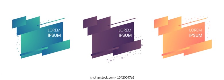 Geometric colorful abstract shapes badges background. for banner web, app, poster vector