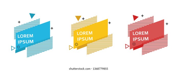 geometric colorful abstract shapes badges background. for banner web, app, poster vector