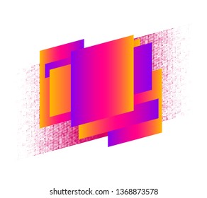 geometric colorful abstract shapes badges background. for banner web, app, poster. Trendy minimal modern design isolated on white background. Abstract geometric shapes, lines and patterns composition.