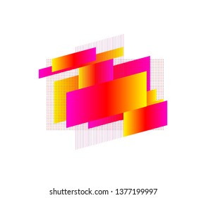 geometric colorful abstract shapes badges background. for banner web, app, poster. Trendy minimal modern design isolated on white background. Abstract geometric shapes, lines and patterns composition.