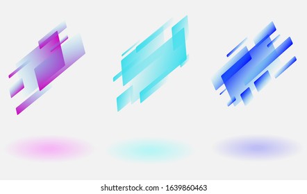 geometric colorful abstract shapes badges background. for banner web, app, poster vector template