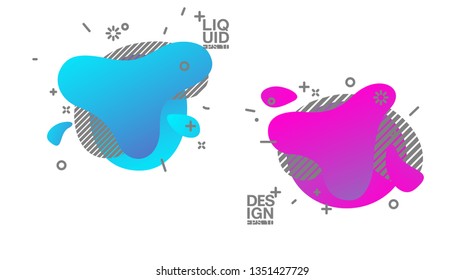 geometric colorful abstract shapes set badges background for banner web, app, poster. Trendy minimal modern design isolated white background. Abstract geometric shapes, lines patterns composition set.