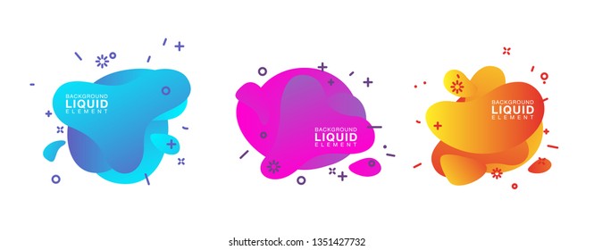 geometric colorful abstract shapes set badges background for banner web, app, poster. Trendy minimal modern design isolated white background. Abstract geometric shapes, lines patterns composition set.