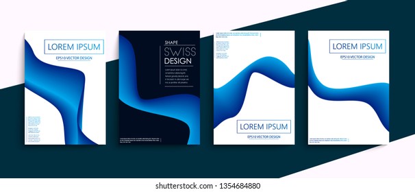 geometric colorful abstract shapes set. Trendy minimal modern design isolated white background.