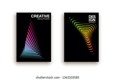 geometric colorful abstract shapes set badges background for banner web, app, poster. Trendy minimal modern design isolated white background. Abstract geometric shapes, lines patterns composition set.