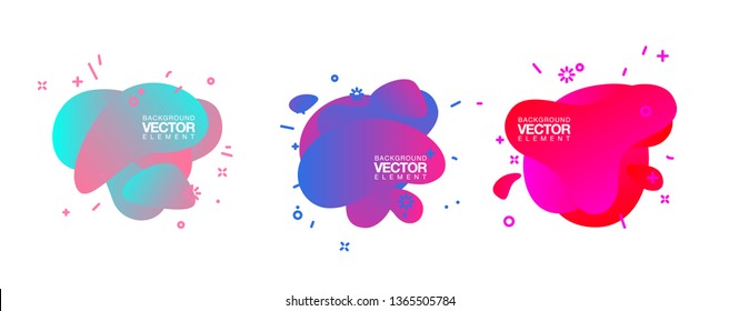geometric colorful abstract shapes set badges background for banner web, app, poster. Trendy minimal modern design isolated white background. Abstract geometric shapes, lines patterns composition set.