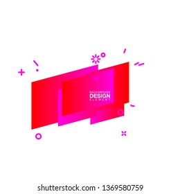 geometric colorful abstract shapes set badges background for banner web, app, poster. Trendy minimal modern design isolated white background. Abstract geometric shapes, lines patterns composition set.