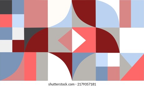 Ilustración de vector abstracto geométrica de color 