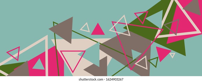 Geometric colorful abstraction from triangles vector illustration eps 10.
