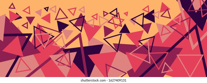 Geometric colorful abstraction from triangles vector illustration eps 10.