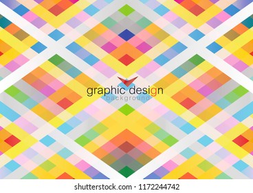 Geometric Colorful Background, Abstract Graphic Design patterns Vector