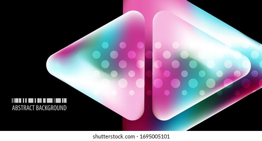 Geometric colorful background with blended abstract shapes and surface decoration
