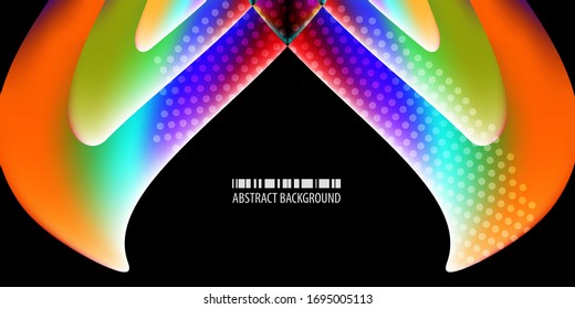 Geometric colorful background with blended abstract shapes and surface decoration