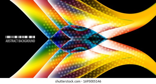 Geometric colorful background with blended abstract shapes and surface decoration