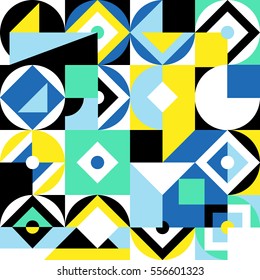 Geometric colorful background. Decorative artistic ornament. Decorative ornament of geometric shapes. Colorful geometric pattern